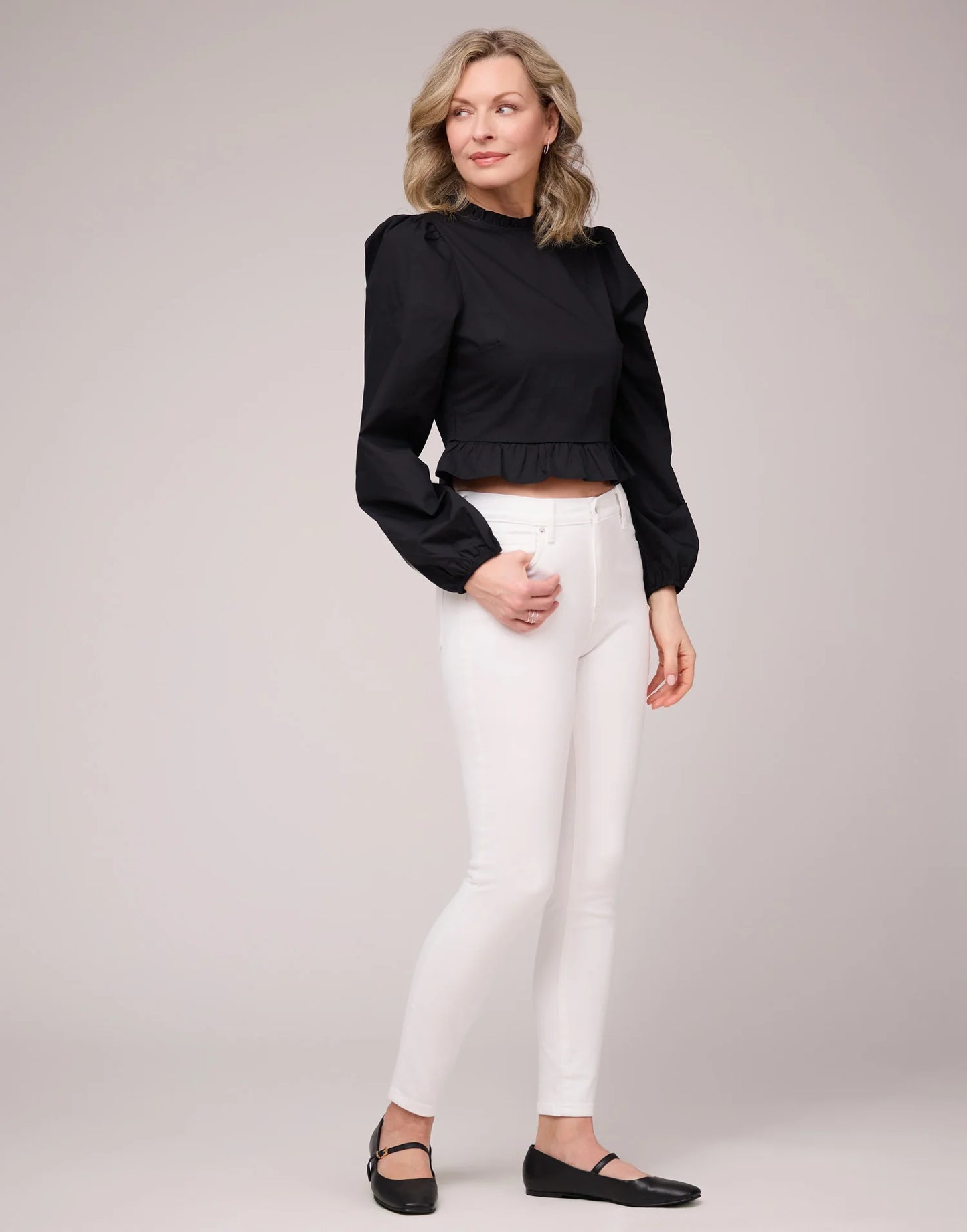 RACHEL SLIM FIT WHITE SHELL JEANS 