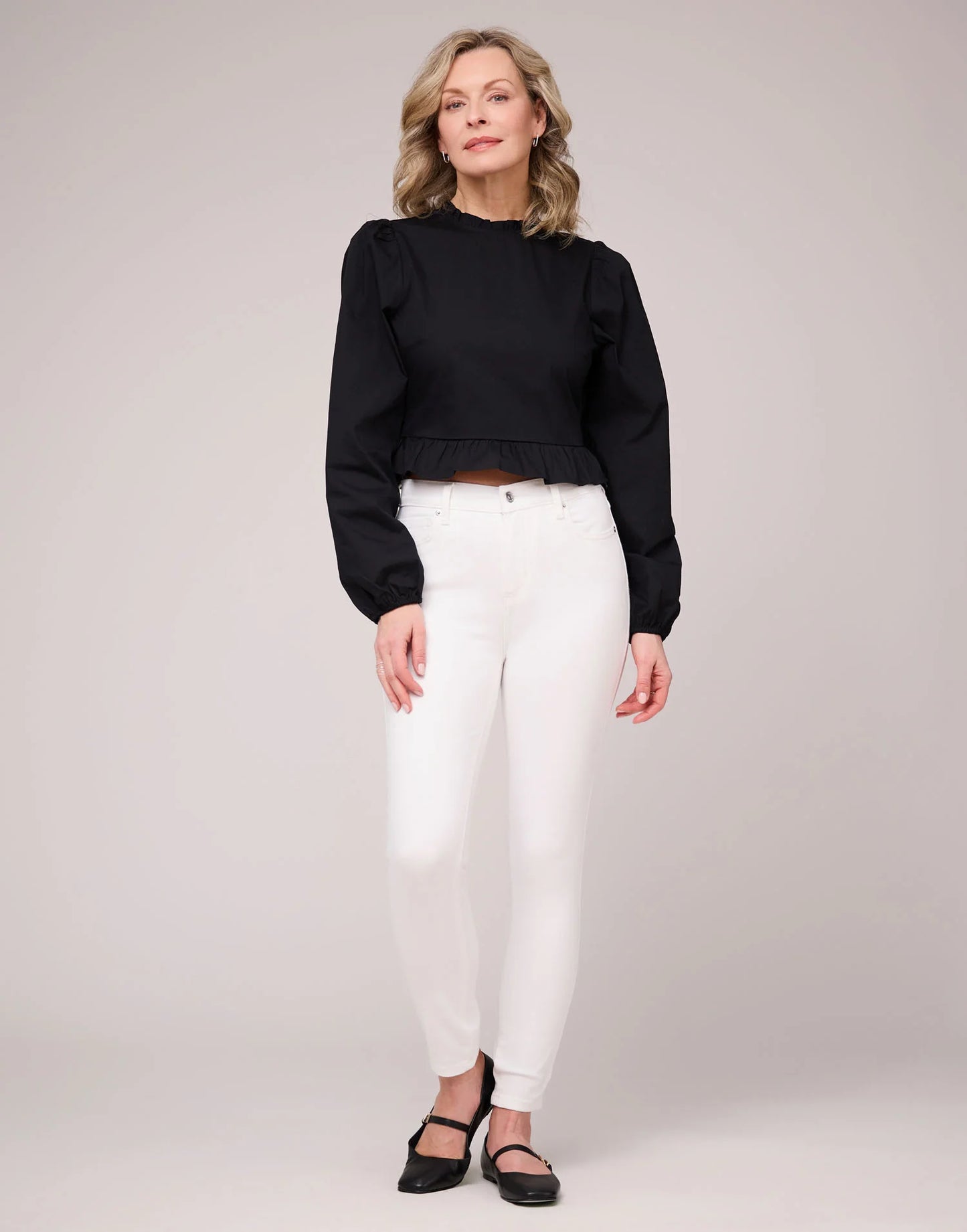 RACHEL SLIM FIT WHITE SHELL JEANS 