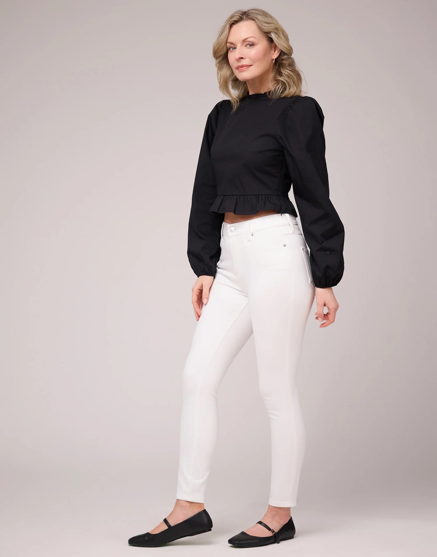 RACHEL SLIM FIT WHITE SHELL JEANS 