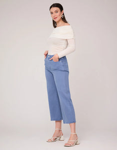 Lily - Coupe évasée- Taille Haute - Bleu Paradis - Entrejambe 25" - Yoga Jeans- 2538