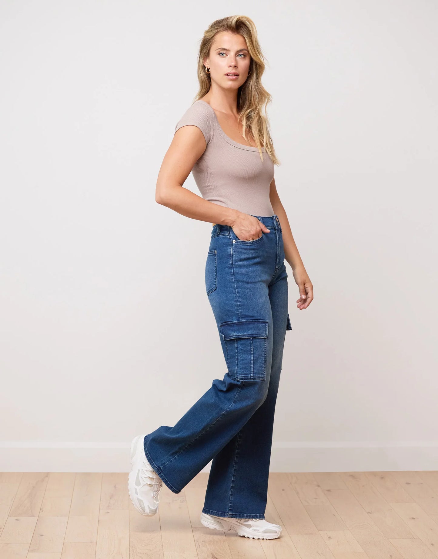 Lily Jeans Very Flared Fit - High Waist - OXFORD BLUE - 32'' Inseam