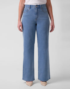 Jeans Lily - Coupe Très évasée - Taille haute - French Blue - Entrejambe 31''