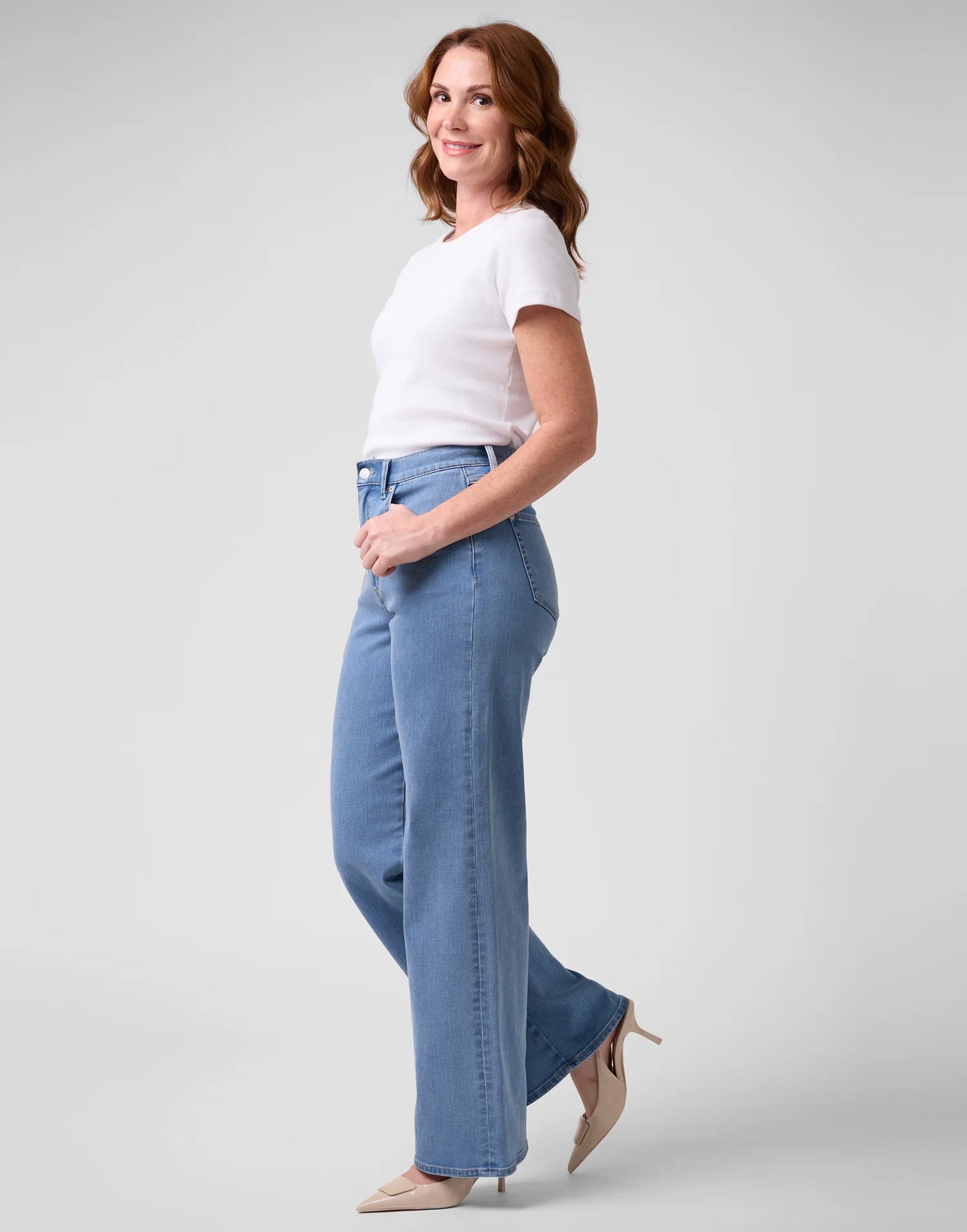 Lily Jeans - Very Flared Fit - High Waist - French Blue - 32" Inseam