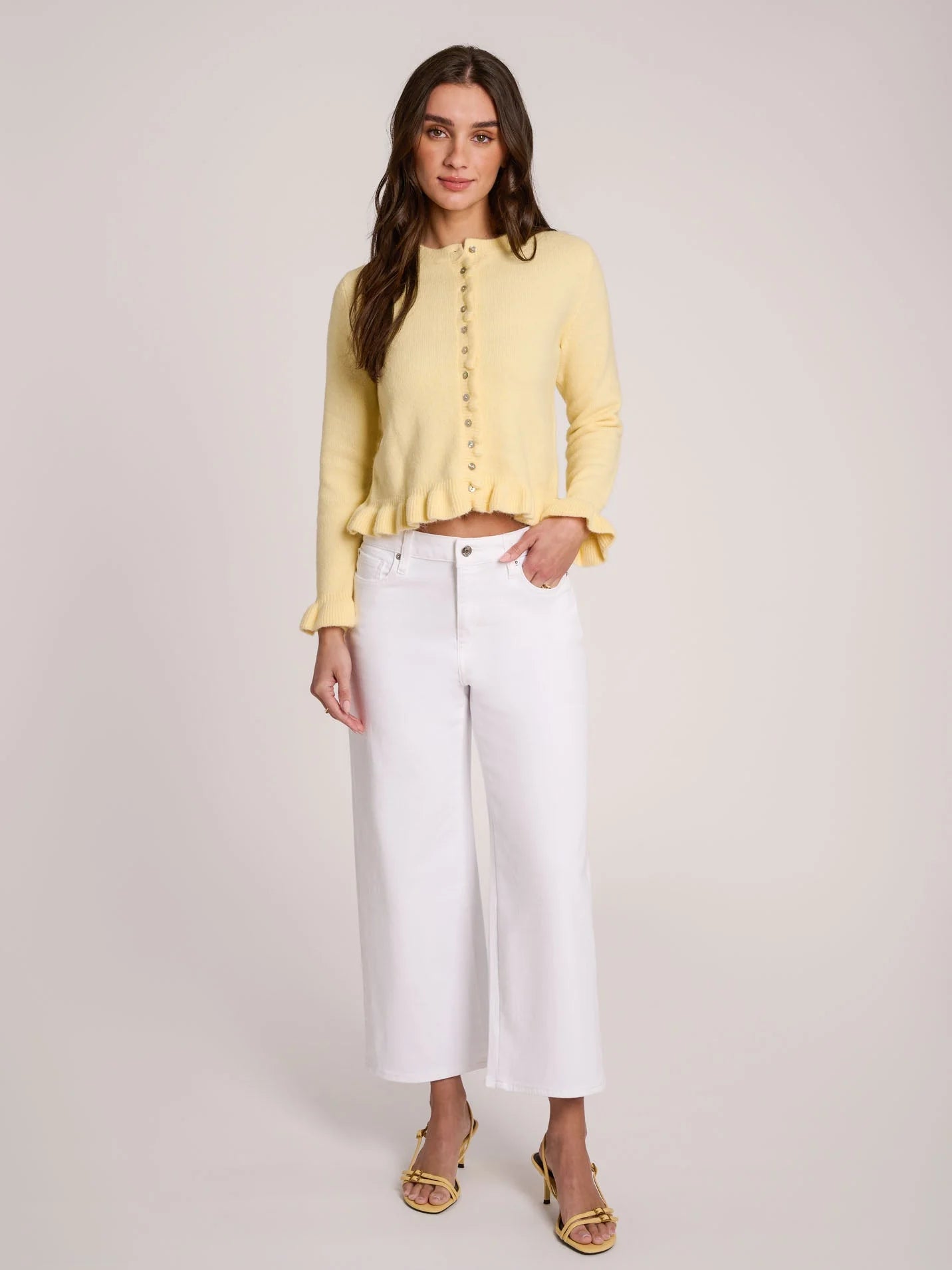 JEANS LILY COUPE TRÈS ÉVASÉE / WHITE LOTUS - 2722 - Taille Haute - Entrejambe 25'' - Yoga Jeans