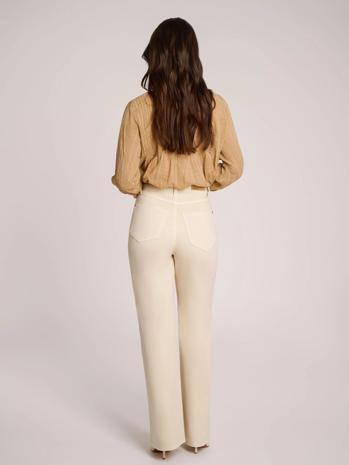 Lily- coupe très évasée - taille haute- couleur BRAIDED BASKET - 32'' entrejambe