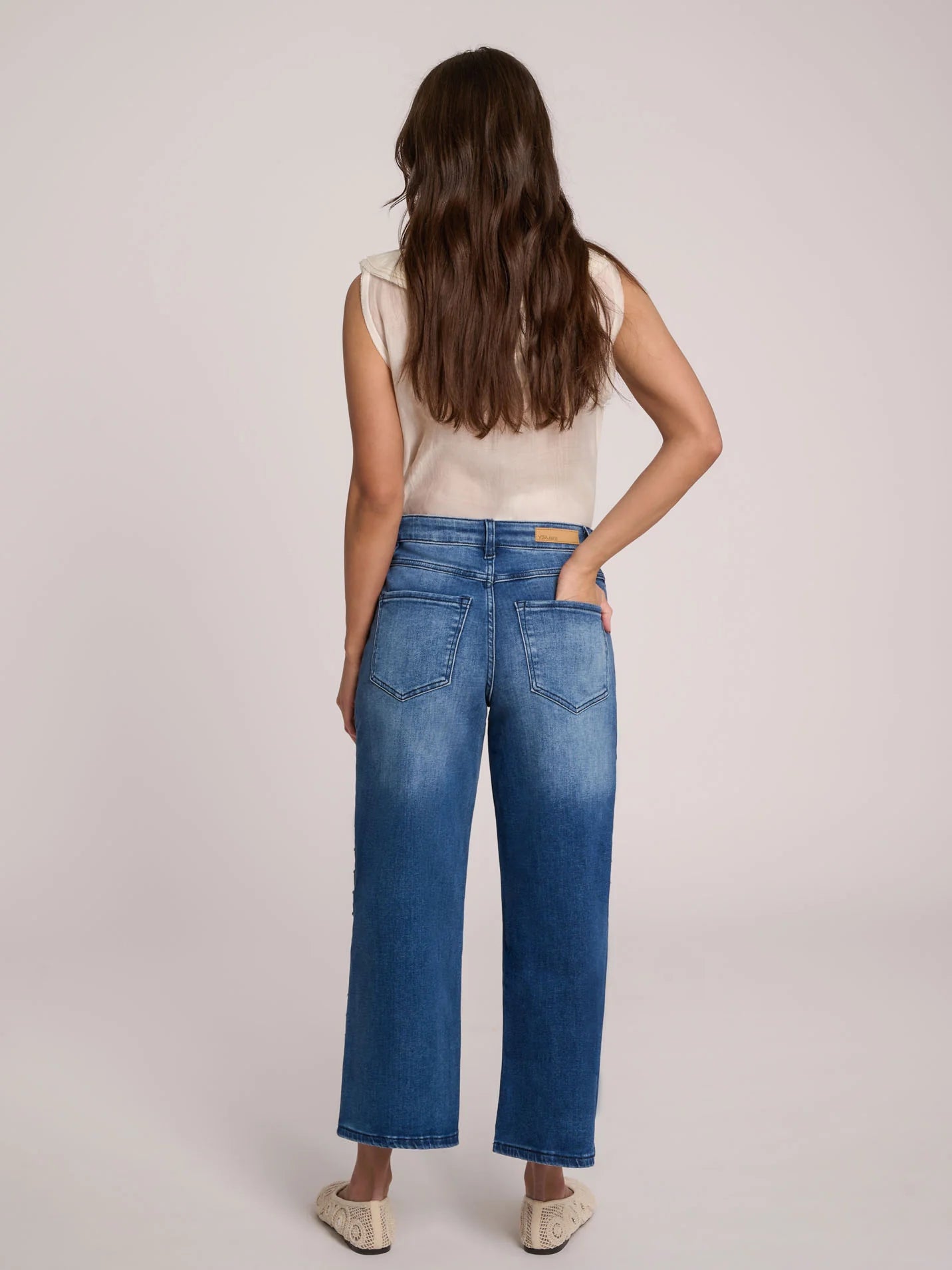 LILY JEANS VERY FLARED FIT - BLUE DIDDLEY - 25" inseam 