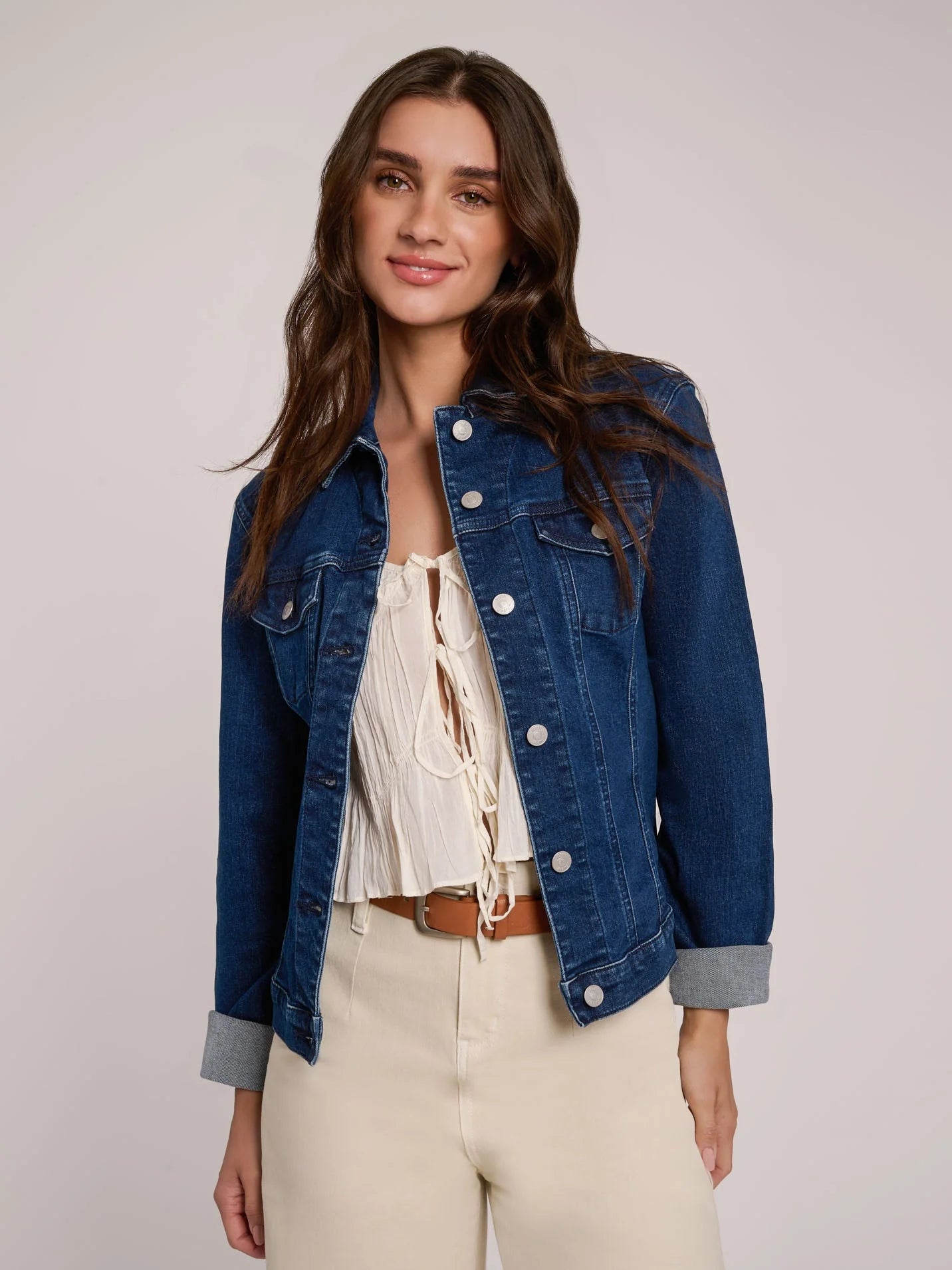 Veste en denim - pleine floraison- full bloom