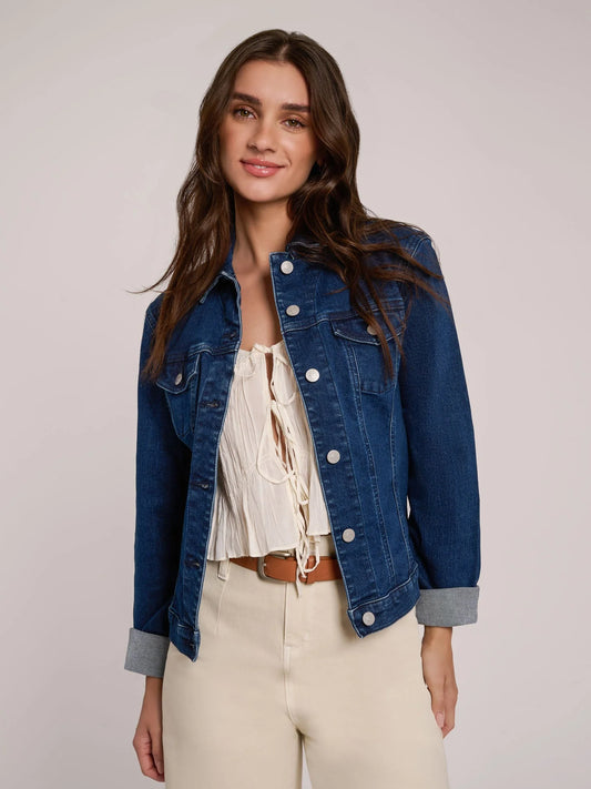 Veste en denim - pleine floraison- full bloom
