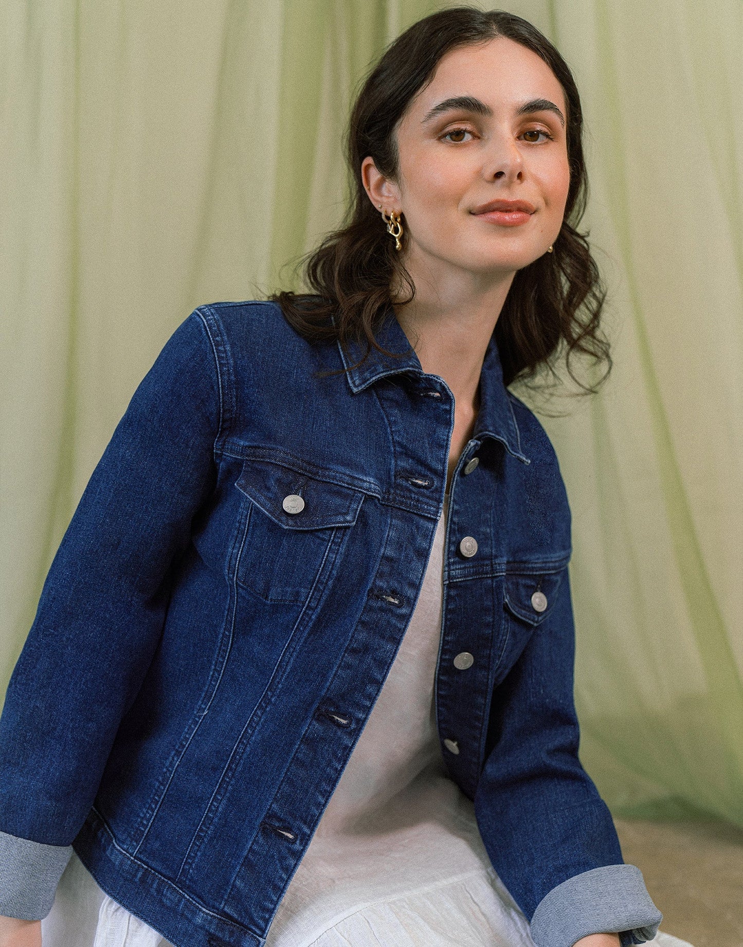 Veste en denim - pleine floraison- full bloom