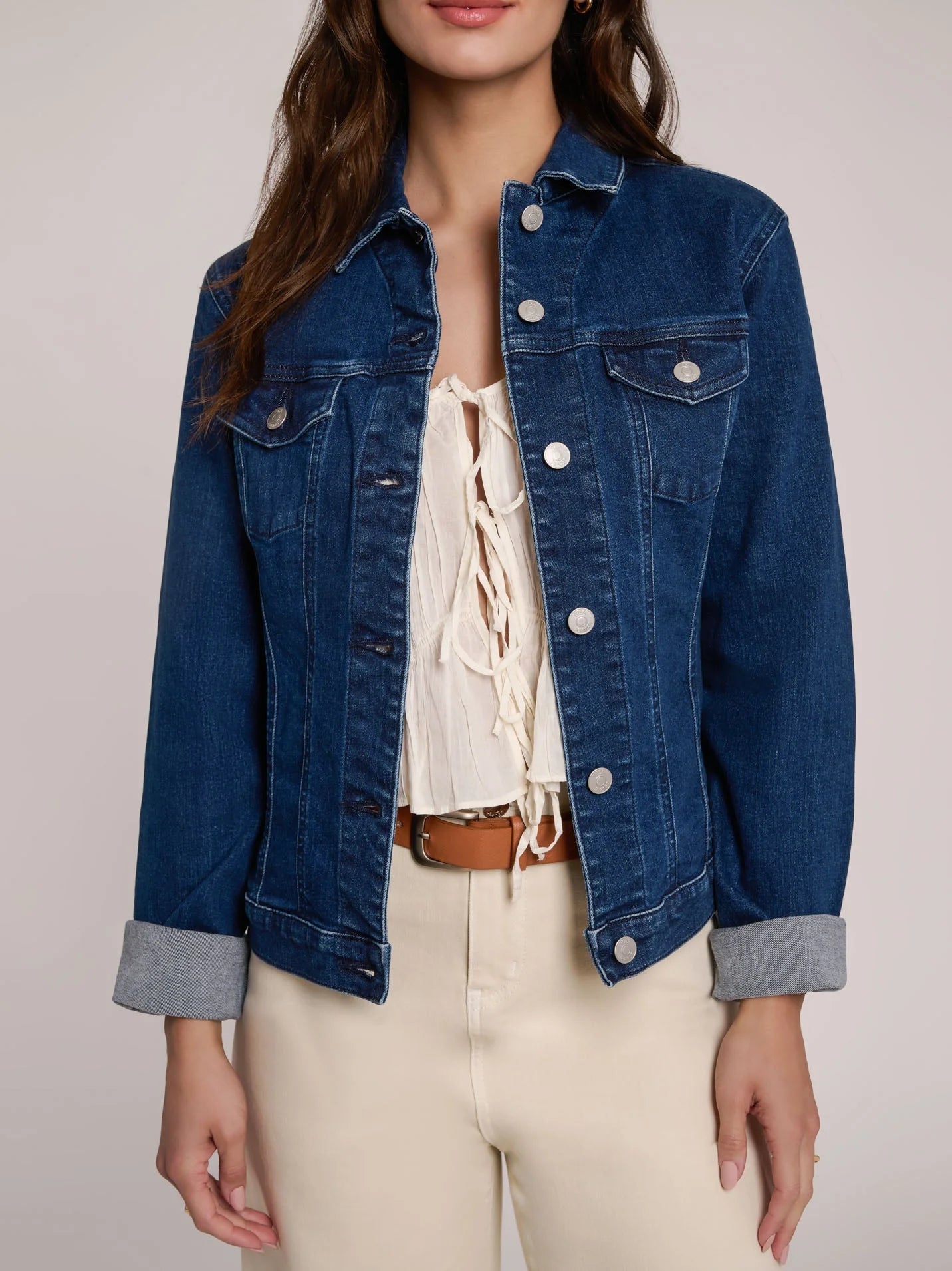 Veste en denim - pleine floraison- full bloom