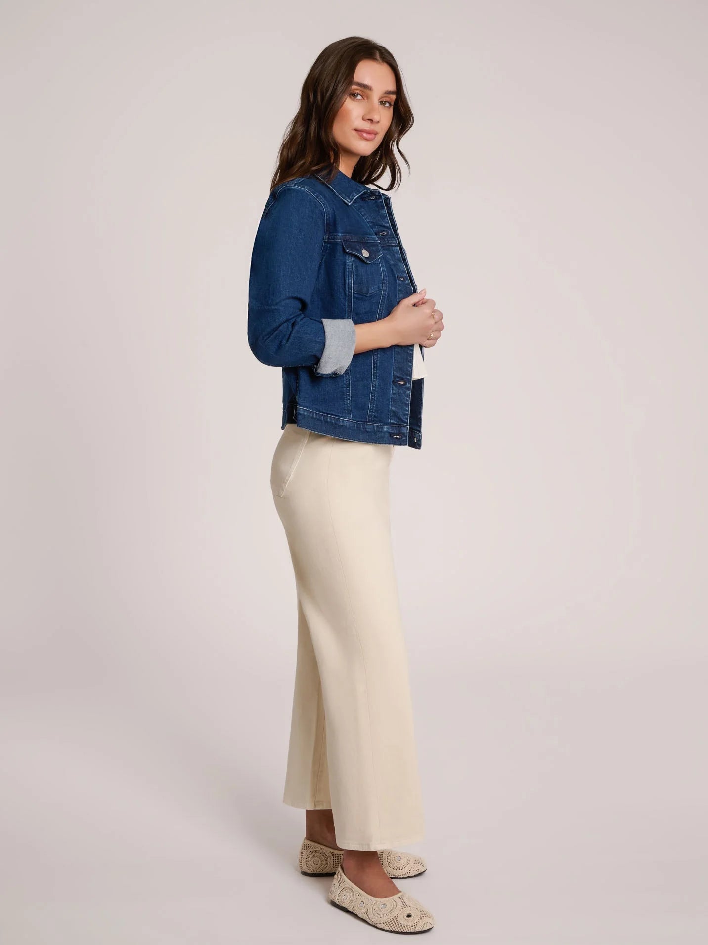 Veste en denim - pleine floraison- full bloom