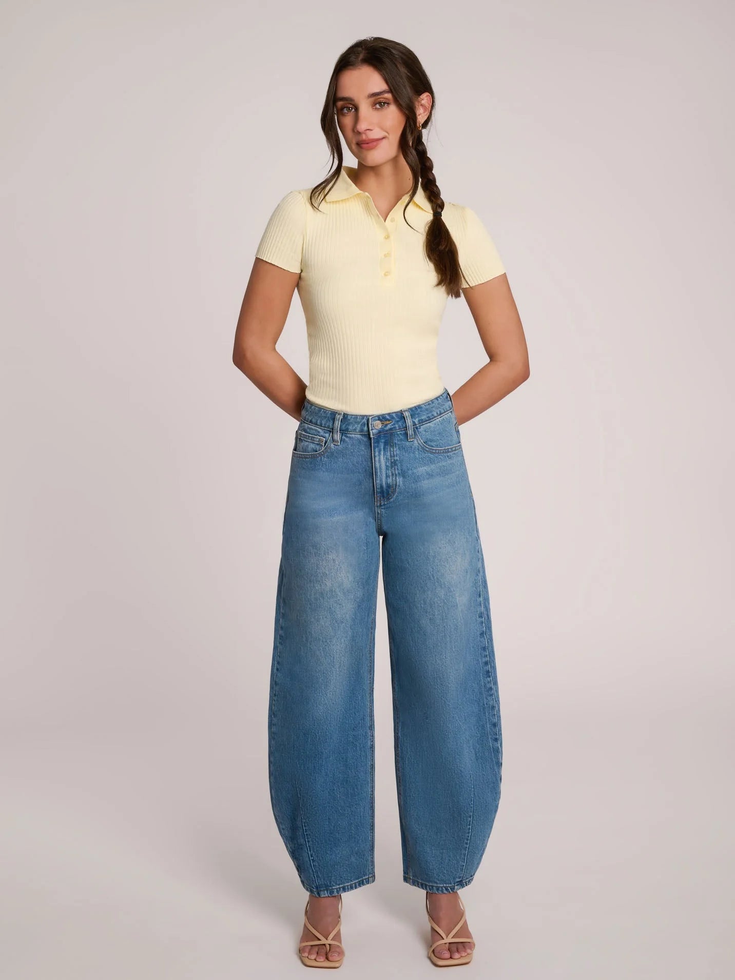 JEANS MALIA COUPE DÉCONTRACTÉE - - taille haute - Blue Stem - Entrejambe 28''