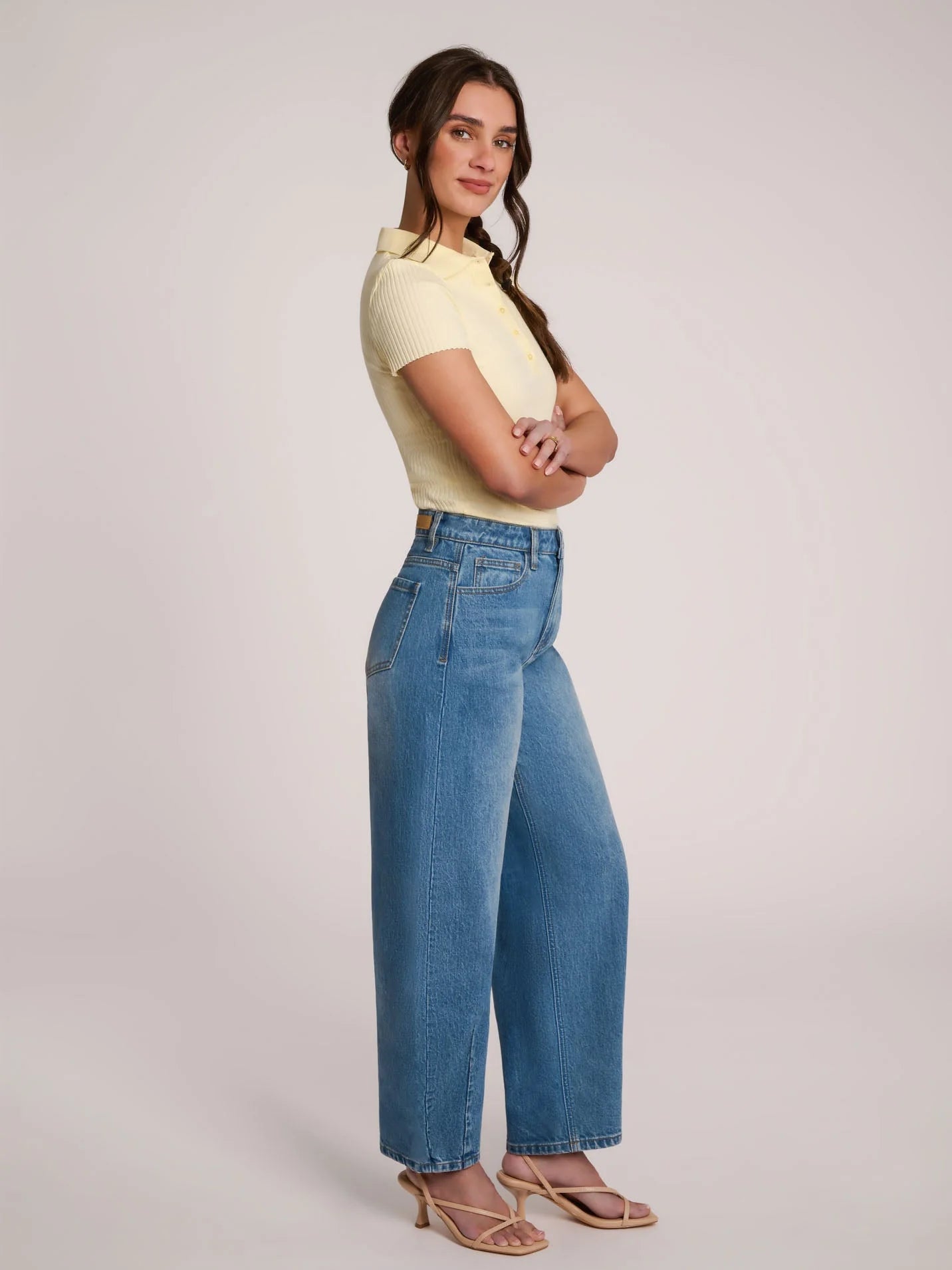 JEANS MALIA COUPE DÉCONTRACTÉE - - taille haute - Blue Stem - Entrejambe 28''