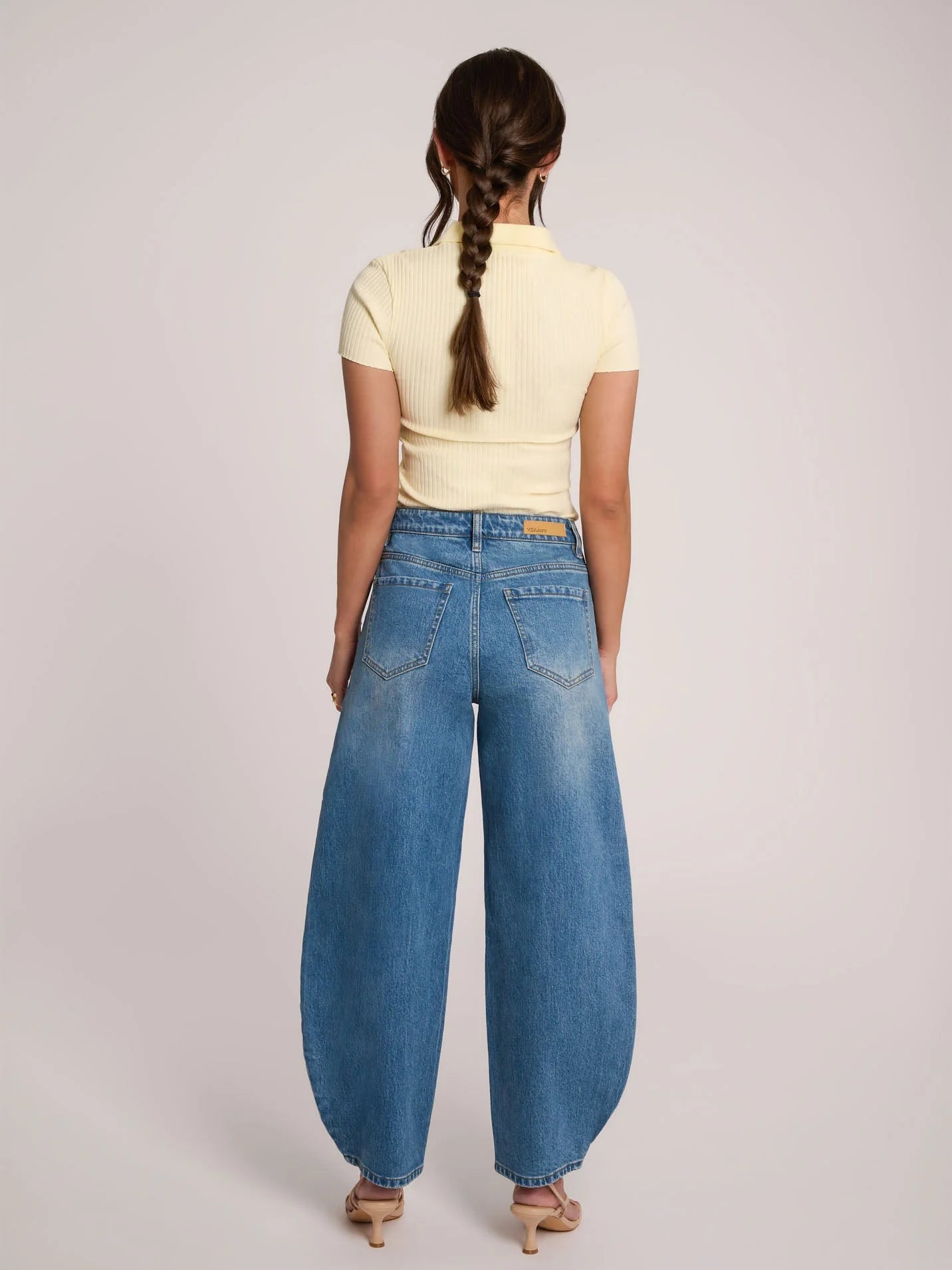 JEANS MALIA COUPE DÉCONTRACTÉE - - taille haute - Blue Stem - Entrejambe 28''