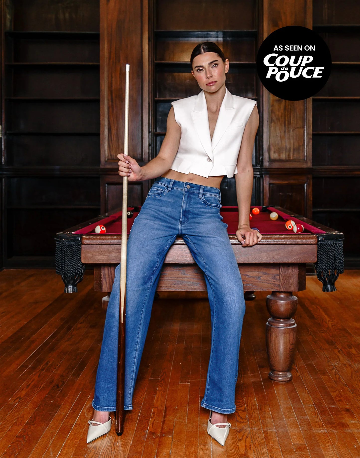 JEANS LILY COUPE TRÈS ÉVASÉE  - ORPHEUS - taille classique - Entrejambe 32''