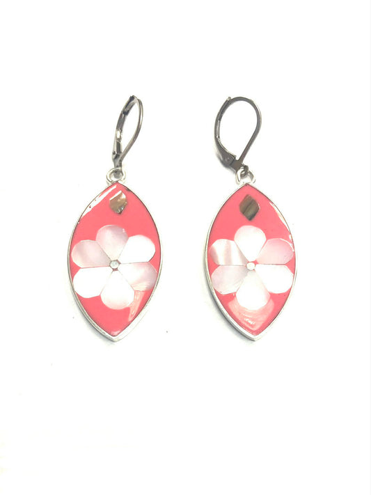 BO Losange florale - Rose -  Rouge Aventure