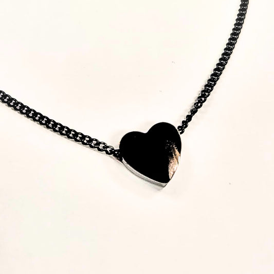 Collier Amoureux Noir- Rouge Inox