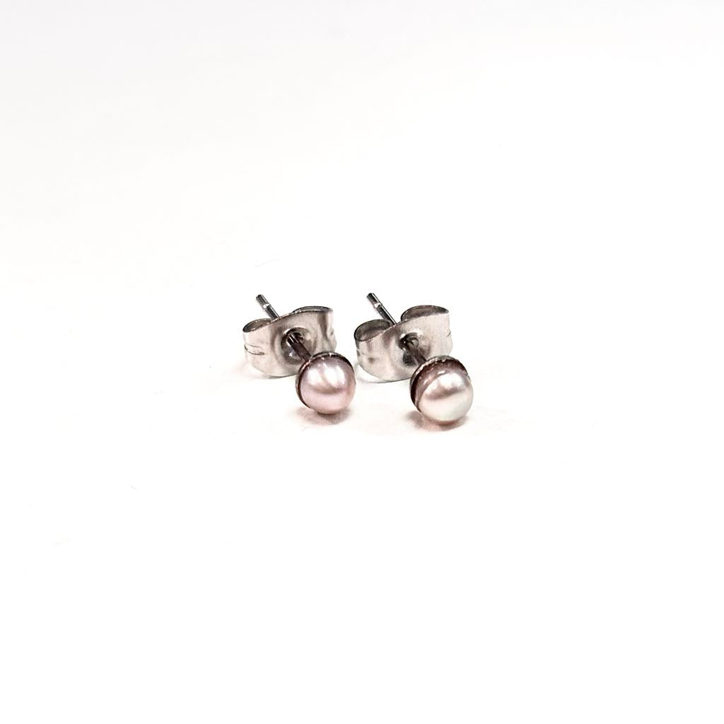 Boucles d'oreilles Perle - 2mm - Rouge Bijoux