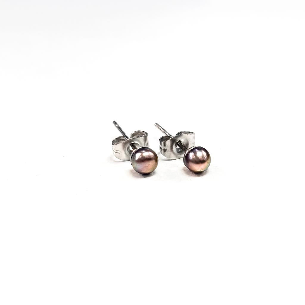 Boucles d'oreilles Perle - 2mm - Rouge Bijoux