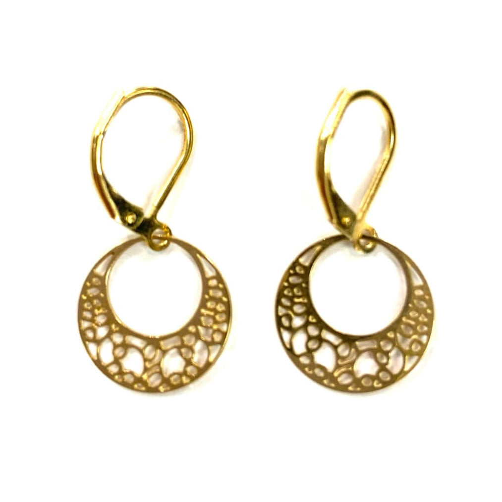 Boucles d'oreilles - Rond chic or - Rouge Inox
