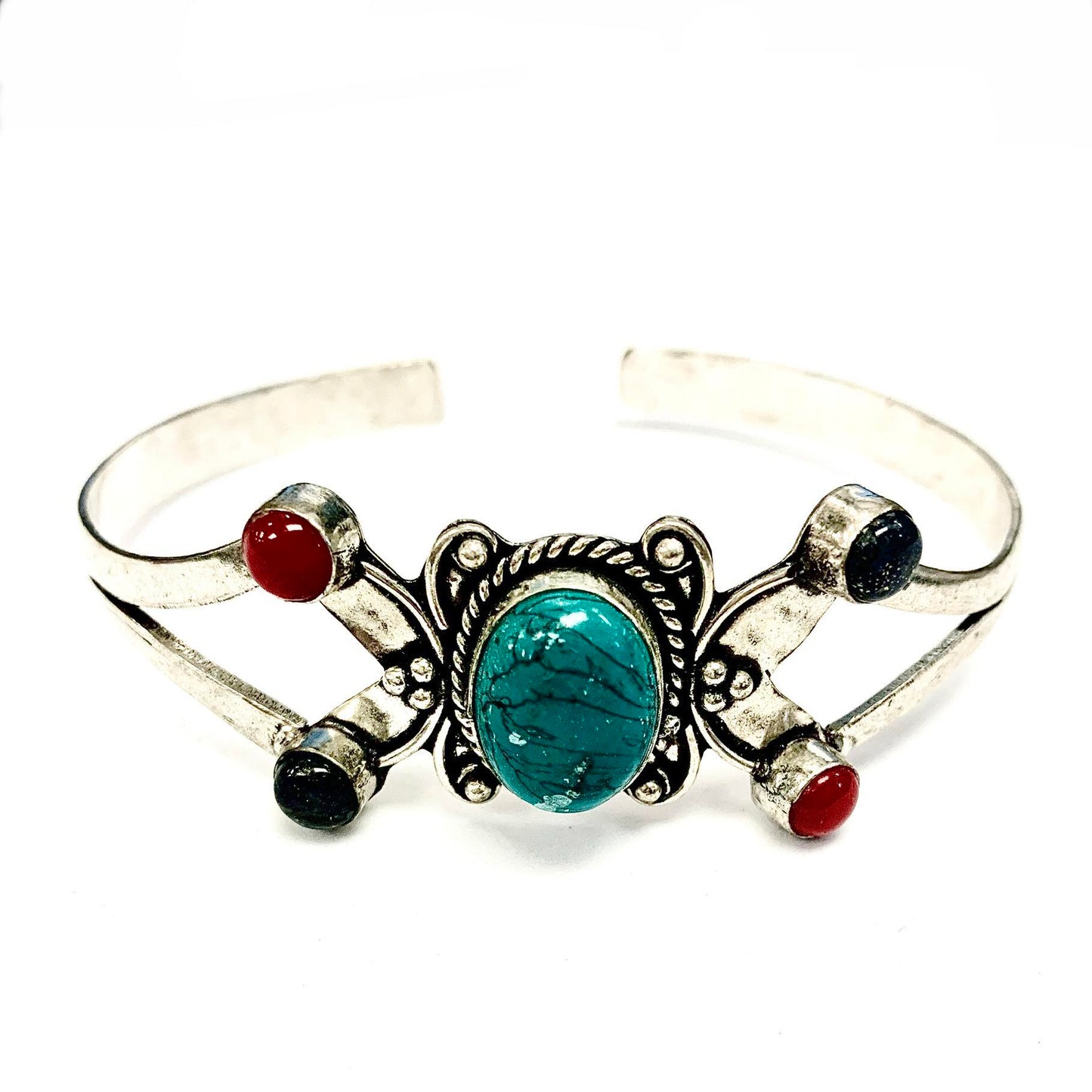 Bracelet with stones - Silver - ZNAC3 - Red Import