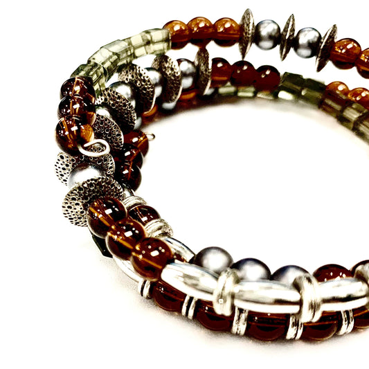 Bracelet de billes - LACP11 - Rouge Bijoux