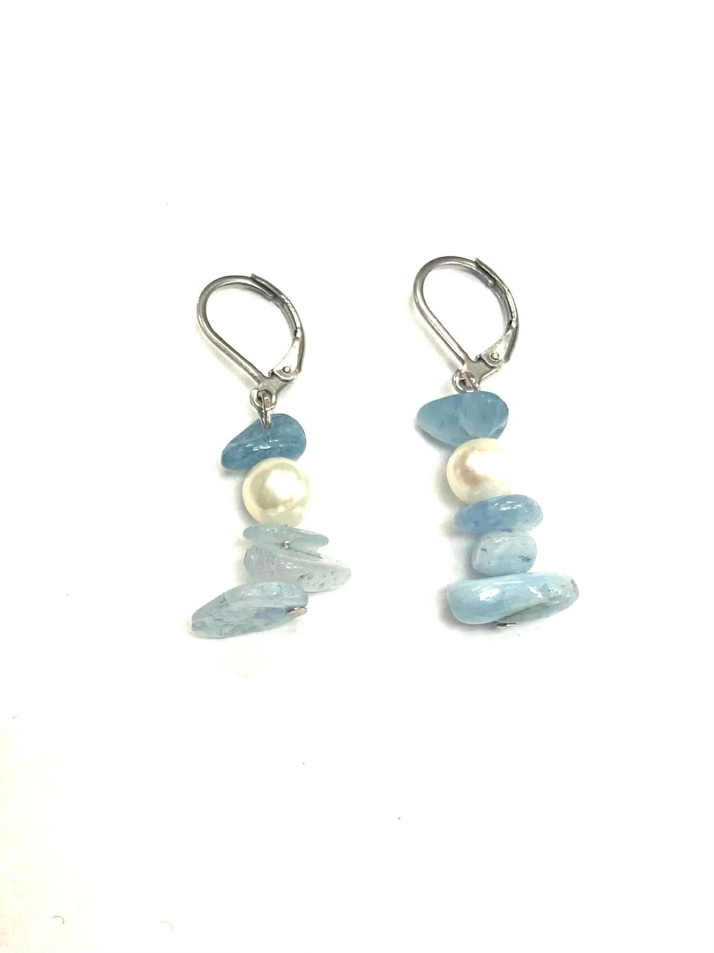 Boucles d'oreilles pierres - Aiguemarine - Bleu (2 Variantes) - Rouge Bijoux