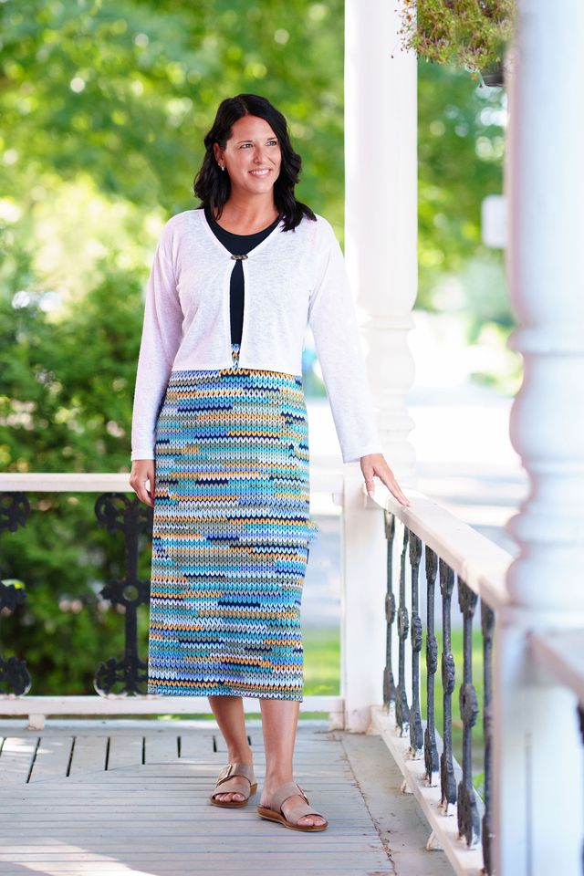 Robe 7/8 Mimosa Marine et mailles