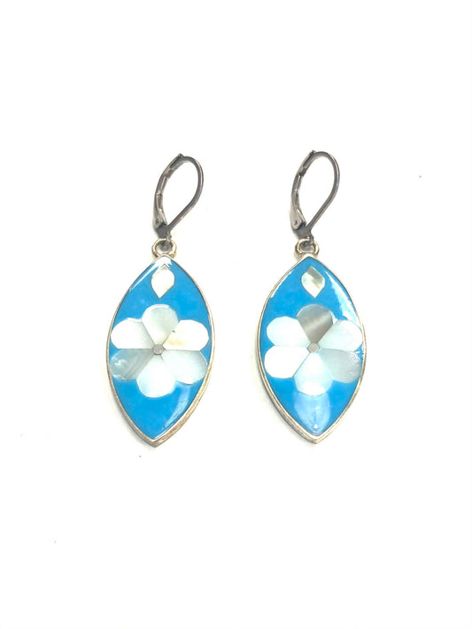 BO Losange florale - Bleu -  Rouge Aventure