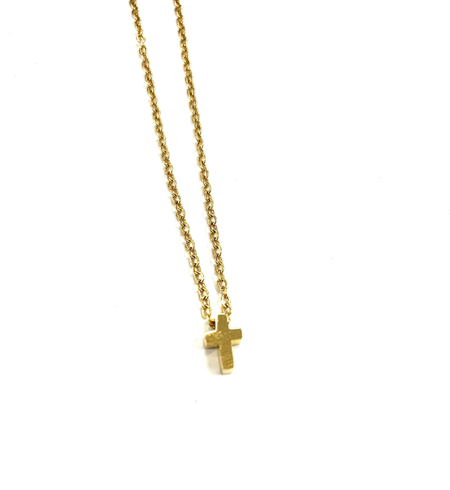 Collier Croix - Or - Rouge Inox