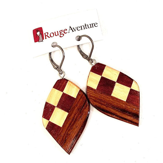 Earrings - Wood - RA83 - Red Adventure
