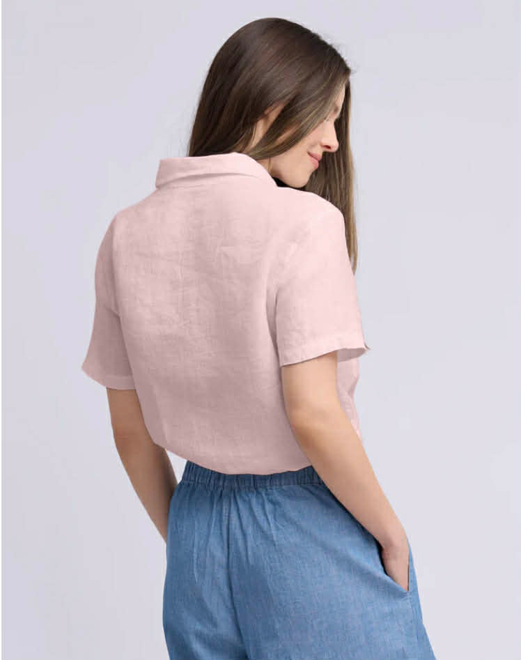 CHEMISE EN LIN - CHIARA -  Rose