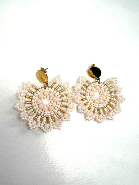 Bo billes florale rose - Rouge Inox