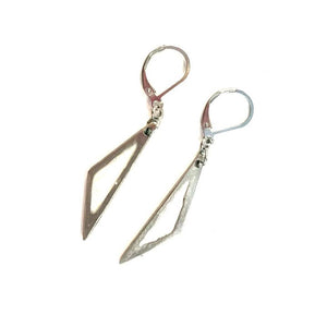 Suspendues à l'oreille Petit Triangle 32mm Naturel - Rouge Bijoux