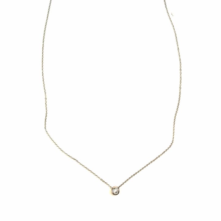 Collier - Petite pierre - Blanc -  Rouge Inoxà