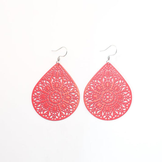 Boucles d'oreilles- Fili rose-Création Fish