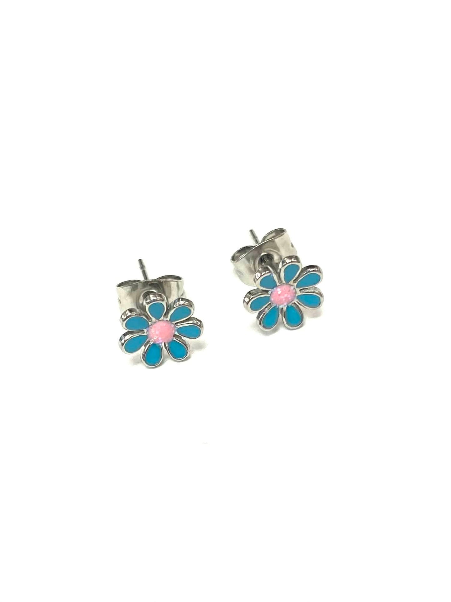 Boucles d’oreilles Fleur (5 variantes) - Rouge Inox