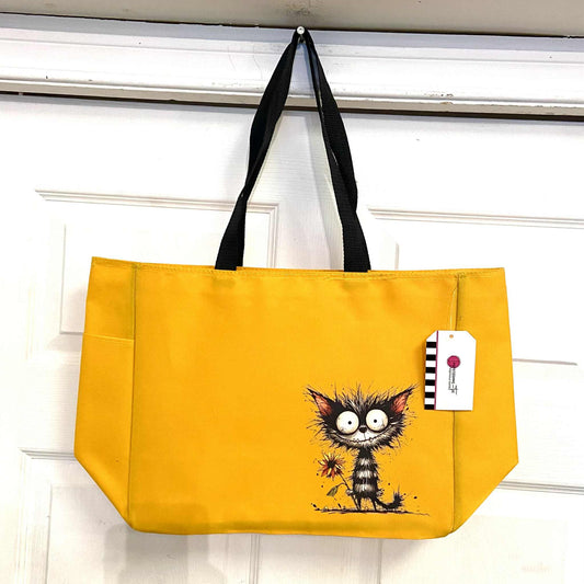 Sac Jaune- Chat - Impressione-Toi