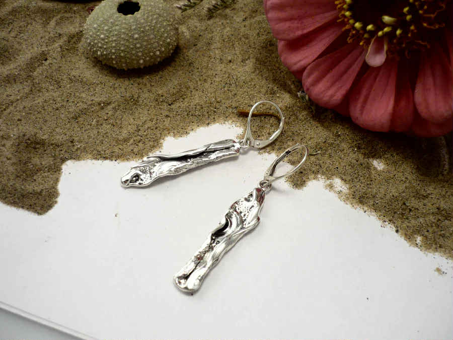 Bonheur à la mer, boucles d'oreilles  en argent sterling  - Marie-Eve Bordeleau