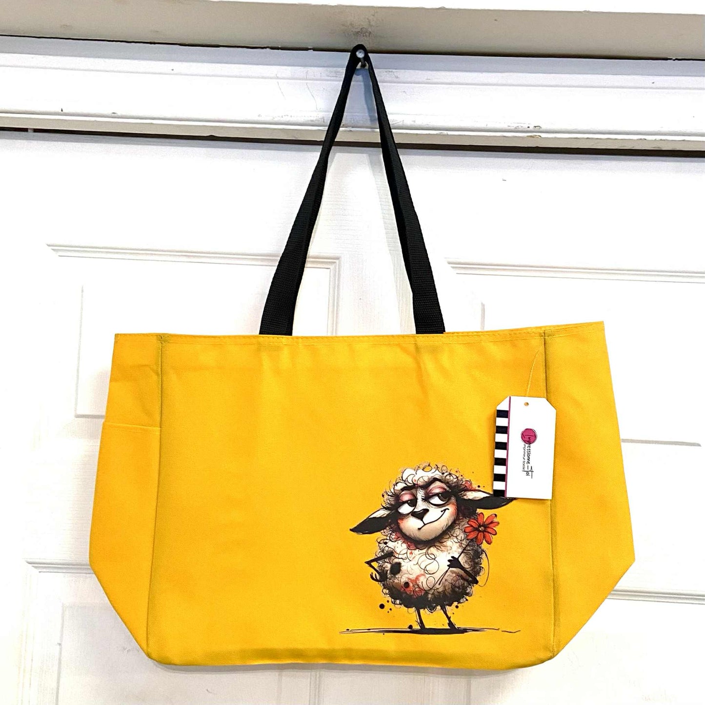 Sac Jaune- Mouton - Impressione-Toi