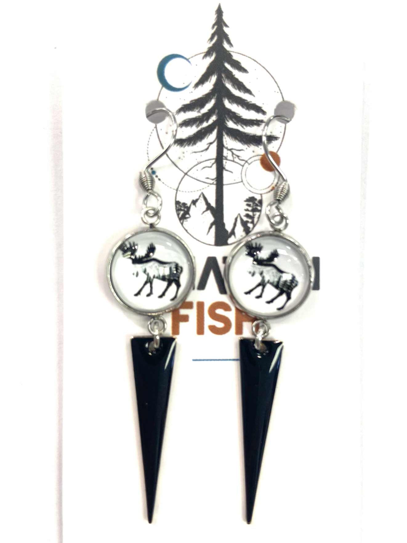 Boucles d'oreilles - Ti-Orignal - Création Fish