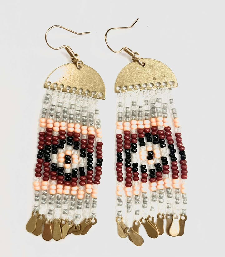 Boucles d’oreilles méduses  - Perlage - Rouge Inox (4 variantes disponibles)