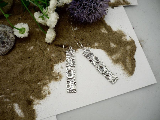 Boucles d'oreilles Rectangles de mer - Marie-Ève Bordeleau