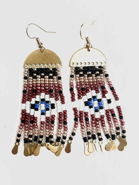 Boucles d’oreilles méduses  - Perlage - Rouge Inox (4 variantes disponibles)