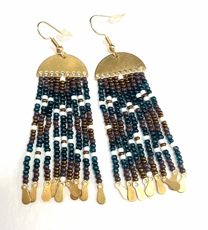 Boucles d’oreilles méduses  - Perlage - Rouge Inox (4 variantes disponibles)