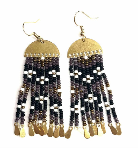 Boucles d’oreilles méduses  - Perlage - Rouge Inox (4 variantes disponibles)