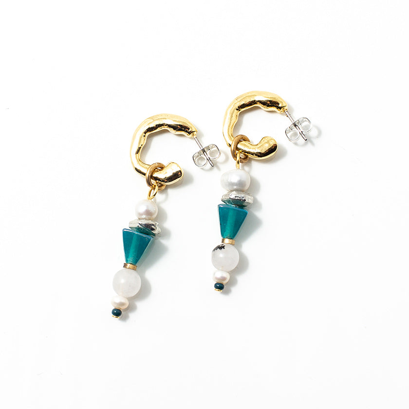 Earrings - Mabe - Teal - Anne-Marie Chagnon 