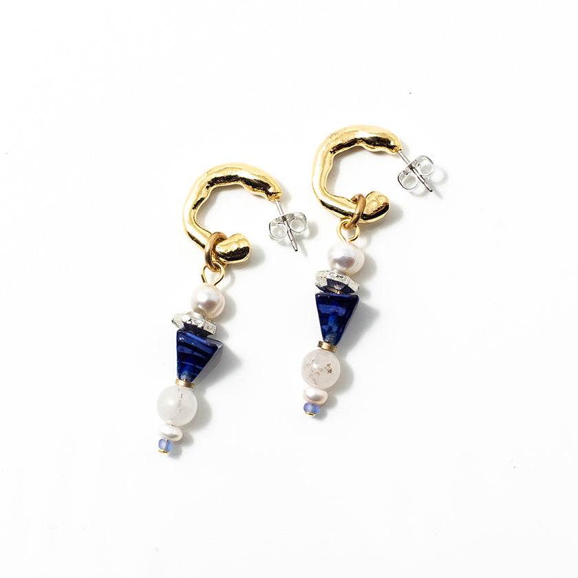 Earrings - Mabe - Blue - Anne-Marie Chagnon 