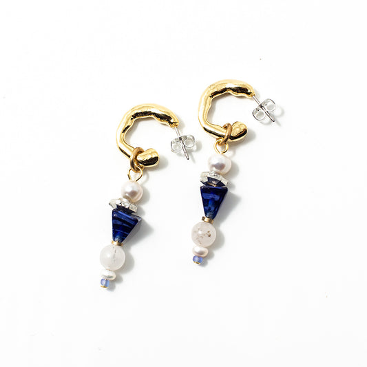 Boucles d'oreilles - Mabe - Bleu - Anne-Marie Chagnon