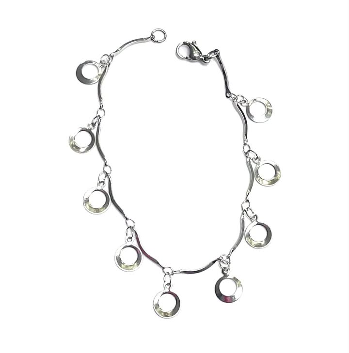 Bracelet Maillon Courbe - Argent - Rouge Inox - 4007-0213 (Copie)